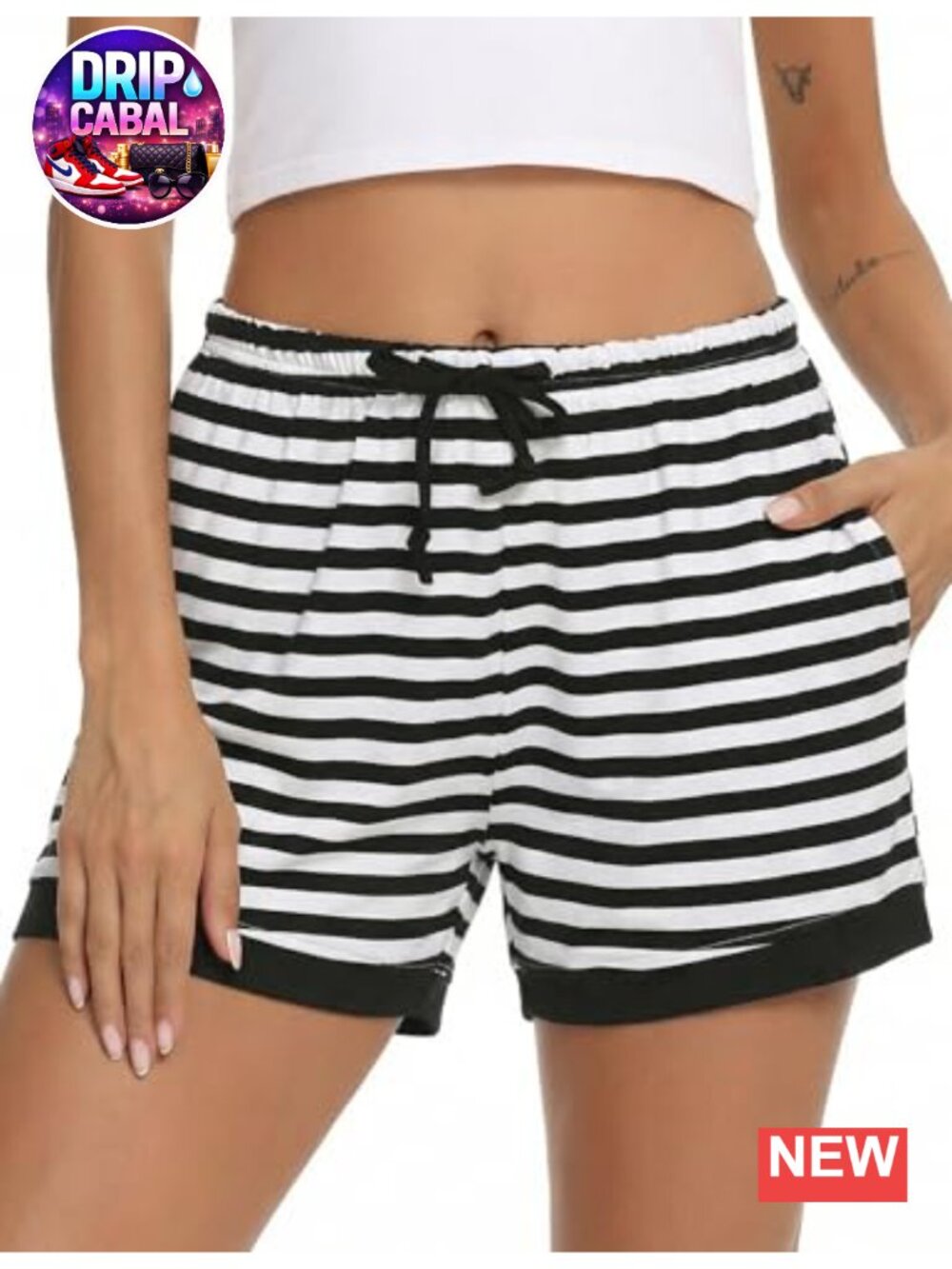 Women's Soft Cotton Pajama Shorts with Pockets Elastic Waist Lounge Sleep Shorts